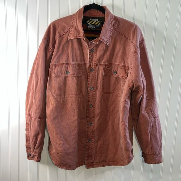 Big Rock Canyon VTG 80's Jacket Size Large Flannel Lined Workwear Trucker Denim